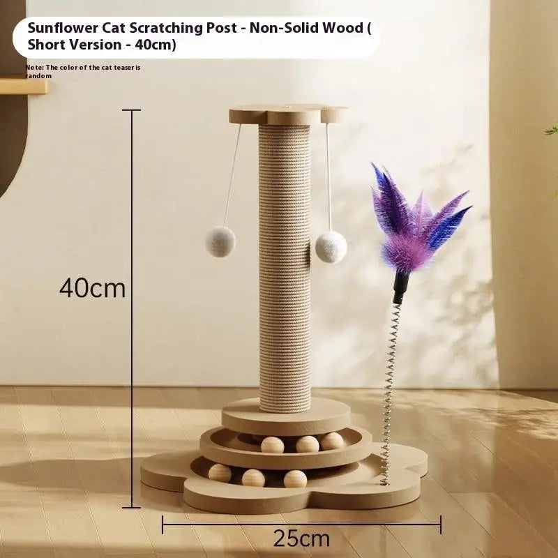 Funny Sisal Cat Scratching Board Cat Climbing Frame Turntable Wear-Resistant Scratching Board Toy Cat Grab Column Cat Supplies