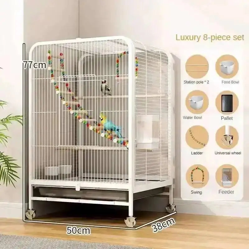 Villa Cage Large Breeding Bird Bird Tiger Skin Parrot Cage Xuan Phoenix Parrot Cage Hachiko Luxury Large Special