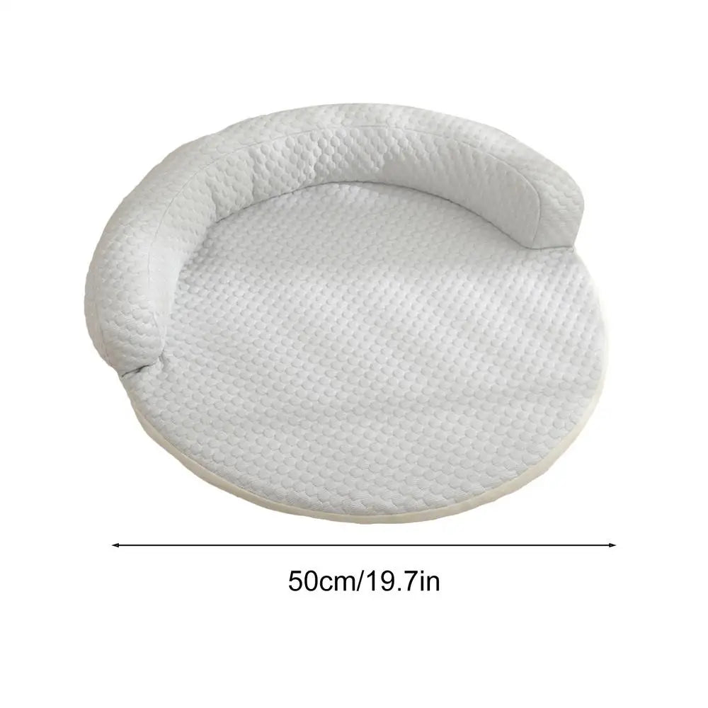 1pcs New Product Summer Pet Cool Pad Dog Kennel Summer Iced Bean Breathable Cool Pet Mat Round Cat Cushion Dog Bed Supplies