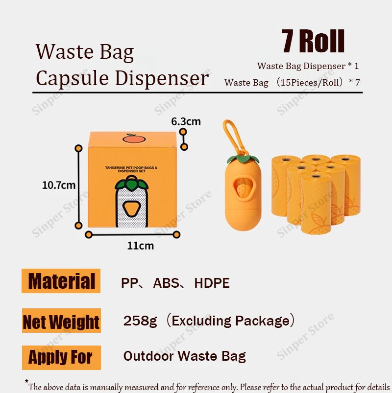 Dog Poop Bag Holder for Leash Dogs Waste Bag Dispenser with Elastic Loop Protable Lightweight Plastic Holders for Pet Dogs