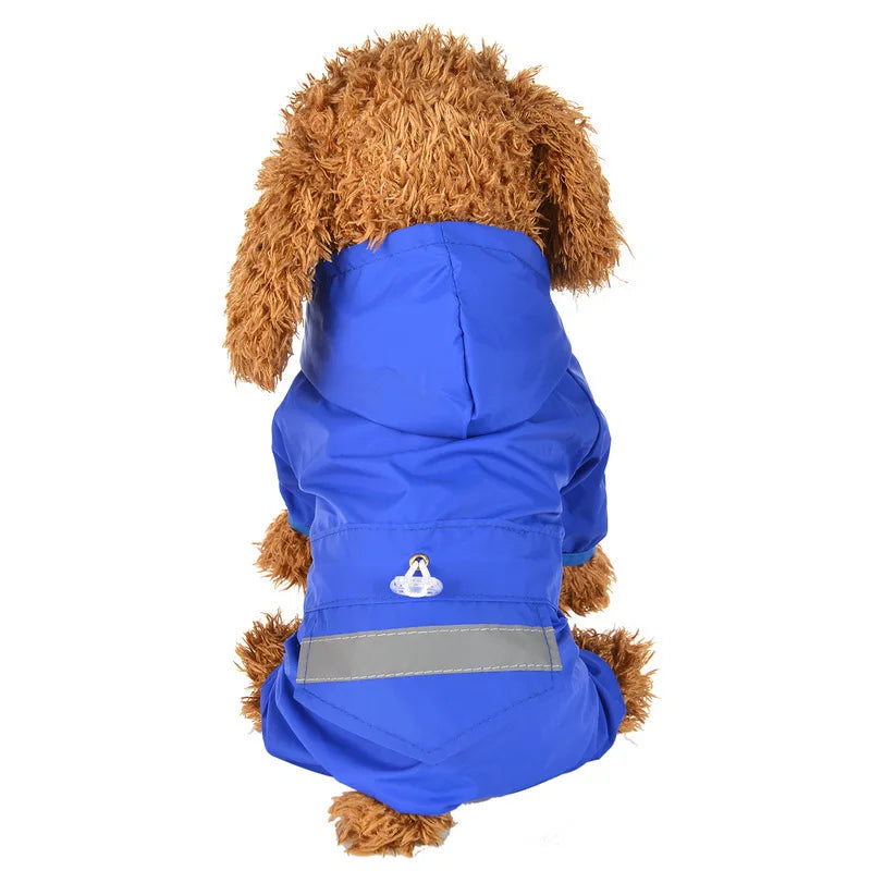 Breathable Dog Raincoat Waterproof Jumpsuit Reflective Rain Coat Sunscreen Dog Outdoor Clothes Jacket for Small Dog Pet Products