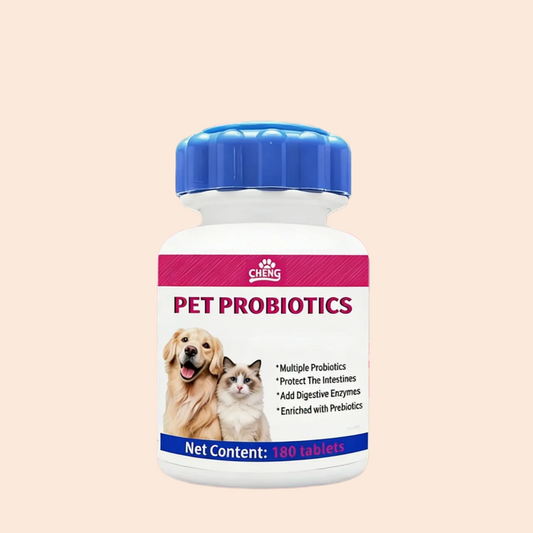 180 Chewable Probiotic Tablets for Dogs & Cats, Pet Health Nutrition Supplement for Gut Flora Balance & Strong Immunity Support