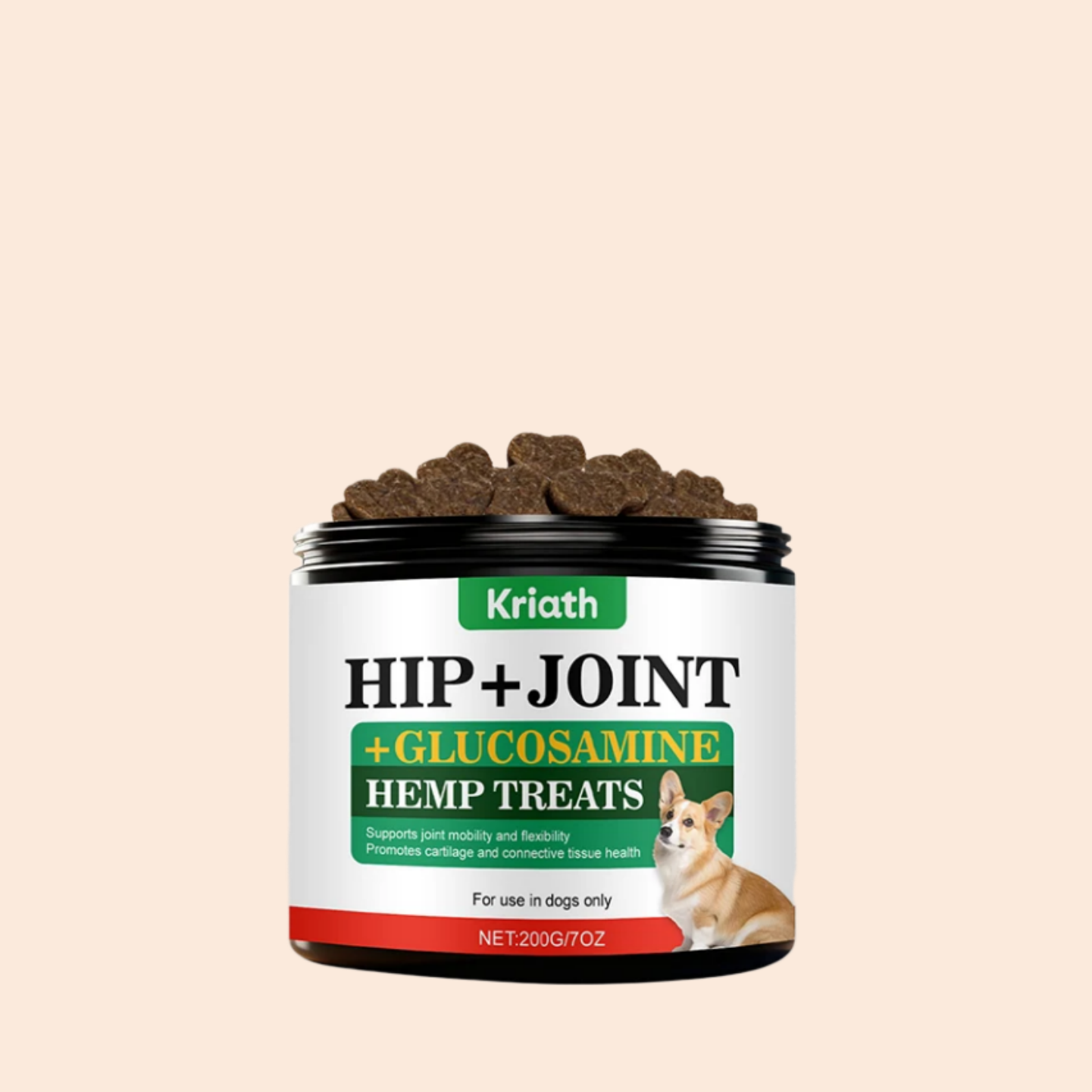 200g Dog Joint Supplement Soft Chews For Senior Dogs Natural Dog Joint Support For Improved Mobility For Senior Dogs