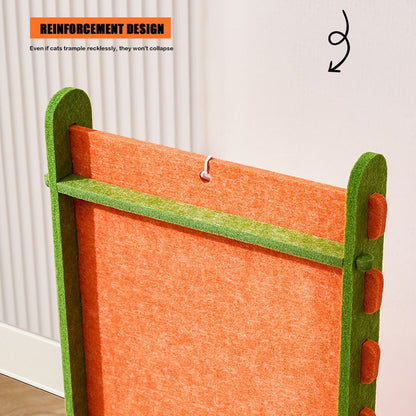 L-Shape Felt Cat Scratching Board - Wall Corner Cat Scratch Pad with Plush Ball (60cm)