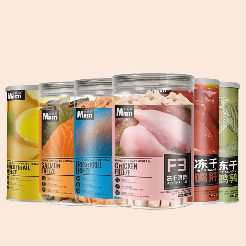 Max Chicken Pet Freeze Dried Snacks, Salmon Egg Yolk, Dog Snacks, Cat Snacks
