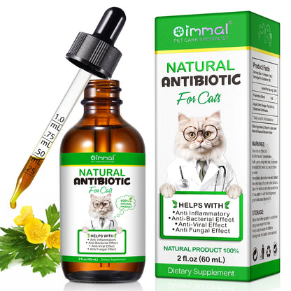 Natural Antibiotic for Cats Helps with Anti Inflammatory Anti-Bacterial Effect Anti-Viral Effect Anti Fungal Effect Supplement