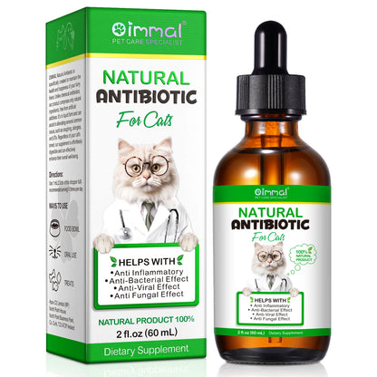 Natural Antibiotic for Cats Helps with Anti Inflammatory Anti-Bacterial Effect Anti-Viral Effect Anti Fungal Effect Supplement