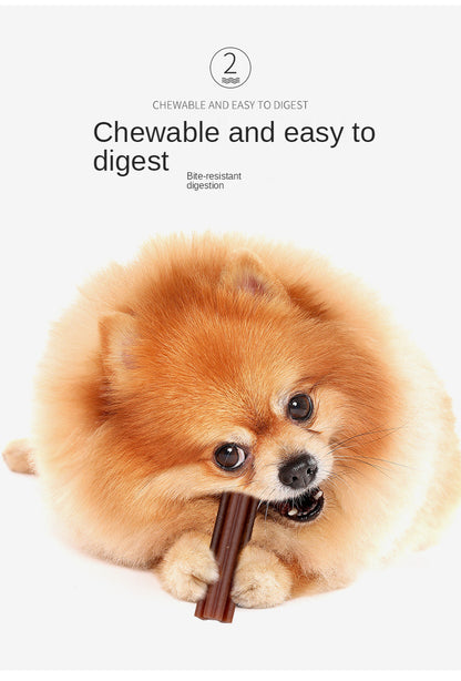 Snacks, snacks, dogs, snacks, teeth bars, chewing gum, cleaning teeth.