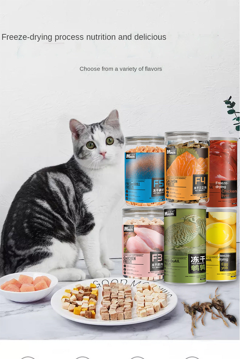 Max Chicken Pet Freeze Dried Snacks, Salmon Egg Yolk, Dog Snacks, Cat Snacks