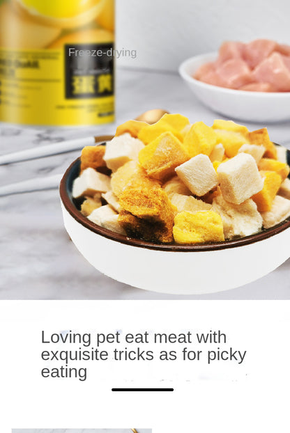 Max Chicken Pet Freeze Dried Snacks, Salmon Egg Yolk, Dog Snacks, Cat Snacks