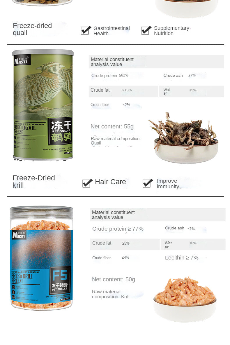 Max Chicken Pet Freeze Dried Snacks, Salmon Egg Yolk, Dog Snacks, Cat Snacks