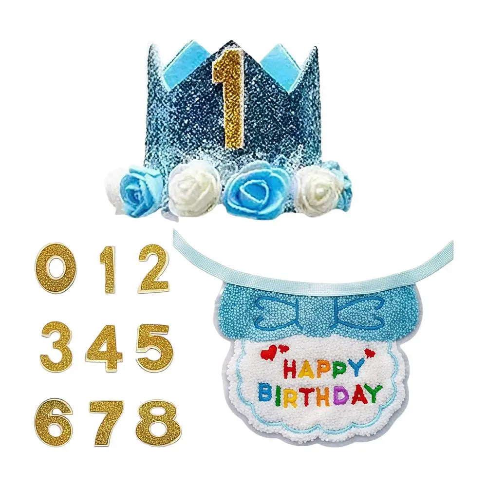 Dog Birthday Party Decorations Adjustable Collar Hat With Number Dogs Birthday Party Supplies For Pet Cat Adoption Small Animal