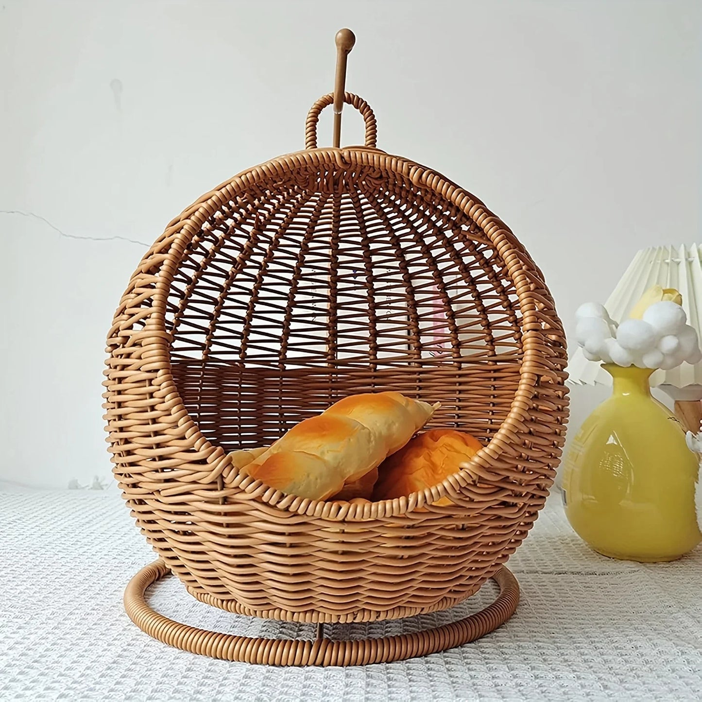 Luxury Fruit Basket Cat Hammock bed Hand Woven Storage Basket Comfortable Heavy Carton Packaging Not Easy To Damage for Pets