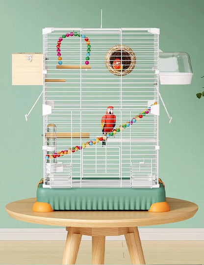 Parrot Cage Large Space Luxury Iron Household Bird Cage Desktop Myna Thrush Cockatiel Nest Home Decorative Parrot Cages House
