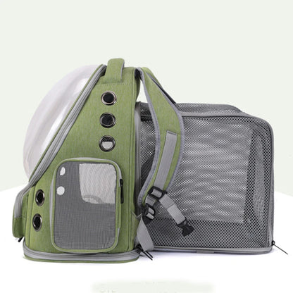 Expandable Large Capacity Pet Cat Carrying Bag Breathable Backpacks For Small Dogs Cats Outgoing Travel Airline Transport