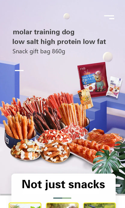 Pet snacks 110g dog snacks training rewards bite-resistant teeth grinding stick chicken breast beef strips