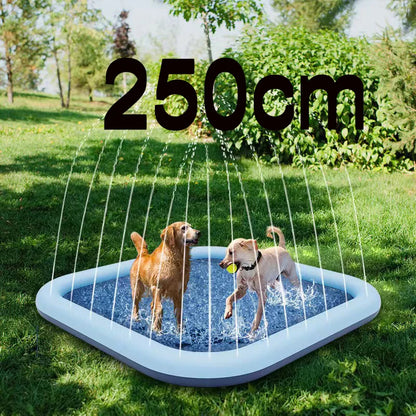 60-97'' Winter and Summer Outdoor and Indoor Dog Shower Playpool Inflatable Sprinkler Pad Pet Fountain Foldable Pad Dog Shower