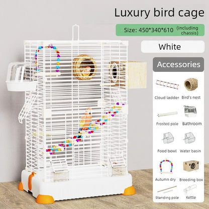 Parrot Cage Large Space Luxury Iron Household Bird Cage Desktop Myna Thrush Cockatiel Nest Home Decorative Parrot Cages House