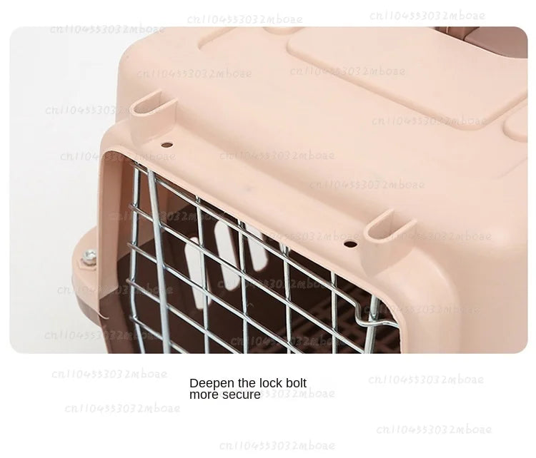 Outdoor Large Plastic Cat CageLarge Airline Pet CageCat Shipping Box Portable Pet Supplies