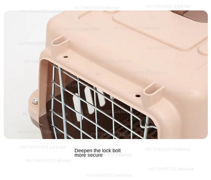 Outdoor Large Plastic Cat CageLarge Airline Pet CageCat Shipping Box Portable Pet Supplies