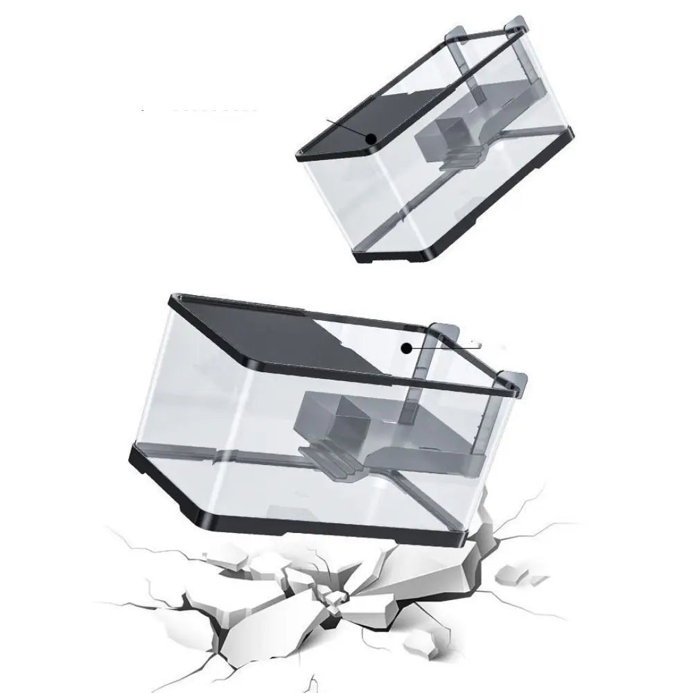 Multifunctional Transparent Reptile Terrarium Visual Breathable Lizard Breeding Box with Cover Reptile Habitat Landscaping