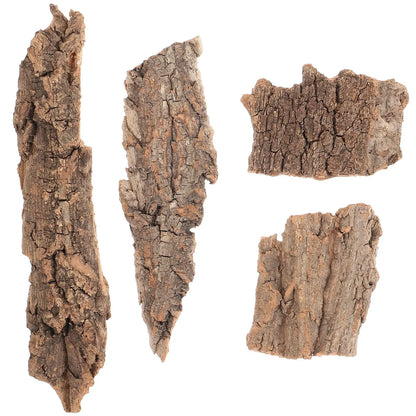 4Pc Natural Cork Bark Flat Reptile Tree Bark Terrarium Fish Tank Driftwood Reptile Platform Bark Pet Terrarium Decors