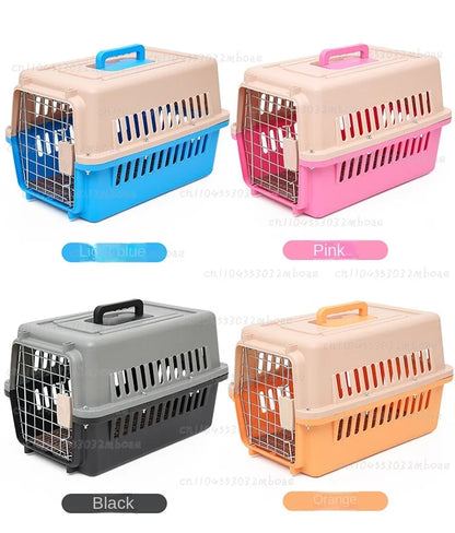 Outdoor Large Plastic Cat CageLarge Airline Pet CageCat Shipping Box Portable Pet Supplies