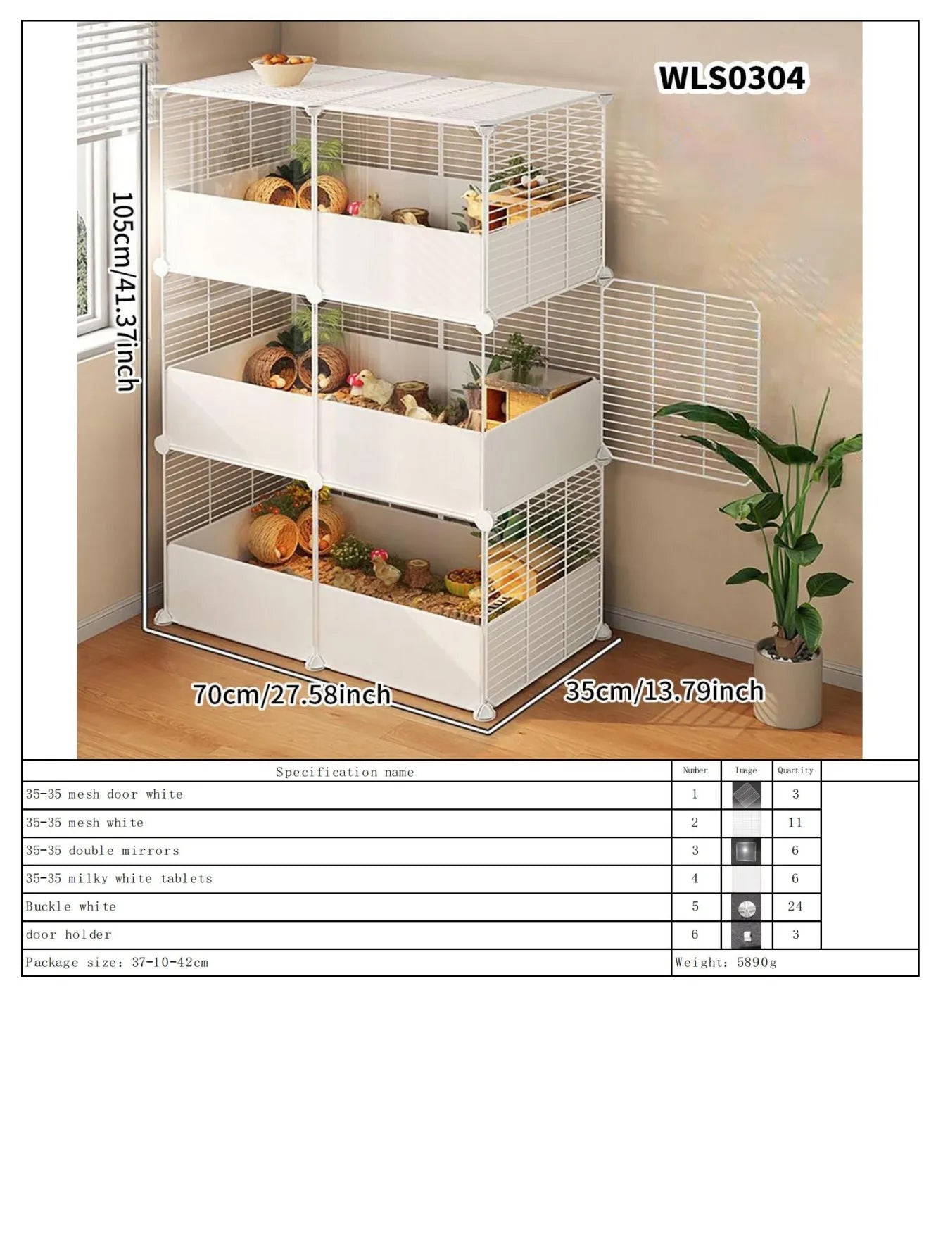 Hamster Cage for Home Use, Luxury Villa for Golden Hamsters, Small Chicken Breeding Observation Cage, Empty Cage