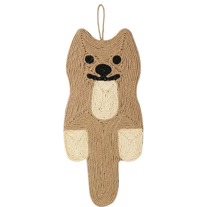 Pet cat toys, mouse sisal cat scratching board, hangable cat bed pad, scratch-resistant and non-shedding