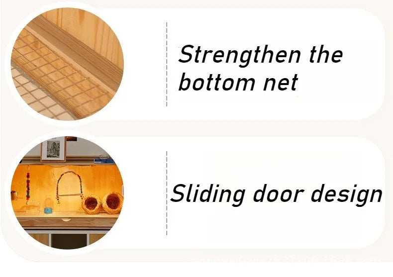 Wooden Bird Cage Parrot Pigeon Birds House with Drawers Ventilate Large Space Bird Nests Home Birds Breeding Box Aviary Pigeon