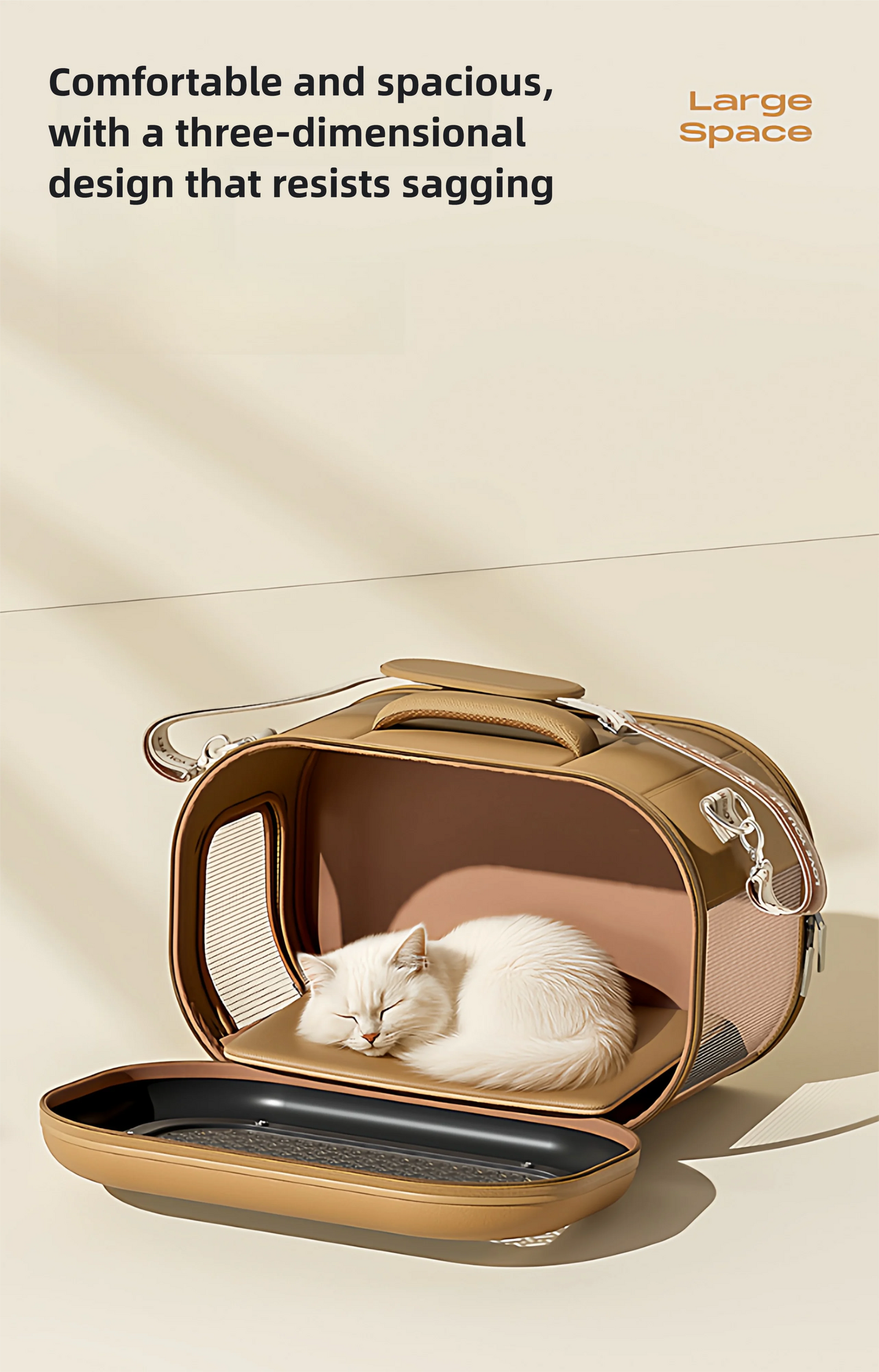 Cat bag, portable outdoor cat box, one shoulder crossbody, small cat space cabin, large capacity cat carrying bag, pet suitcase