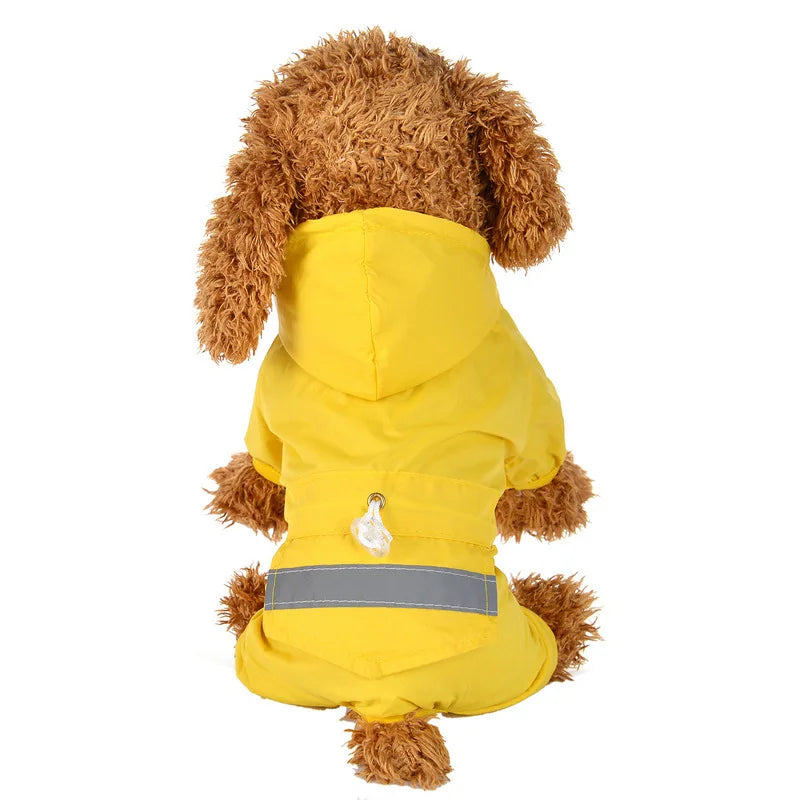 Breathable Dog Raincoat Waterproof Jumpsuit Reflective Rain Coat Sunscreen Dog Outdoor Clothes Jacket for Small Dog Pet Products