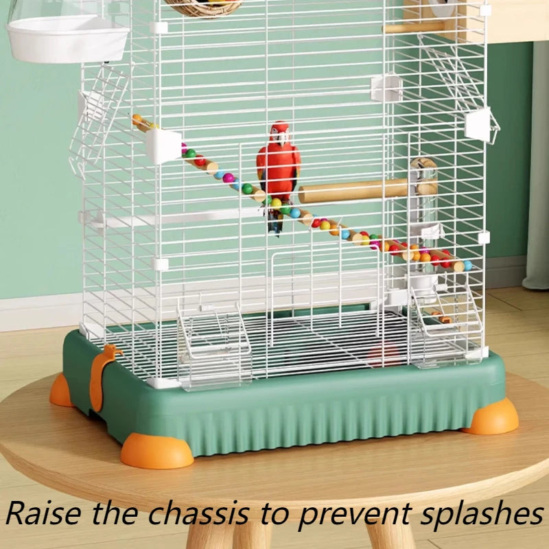 Parrot Cage Large Space Luxury Iron Household Bird Cage Desktop Myna Thrush Cockatiel Nest Home Decorative Parrot Cages House
