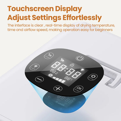 ROJECO 70L Smart Pet Dryer Box Automatic Temperature Control 360° Drying Ultra Quiet Pet Hair Grooming For Dog Cat Dryer 4 Speed