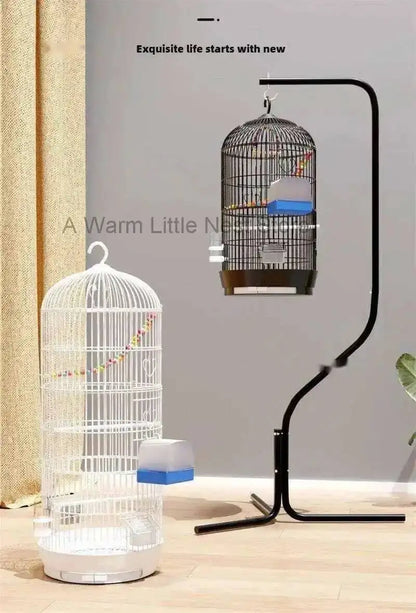 Wrought Retro Household Bird Nordic Round Iron Metal Parrot Cage Large Size Luxury Bird Villa Creative White Parrot House L