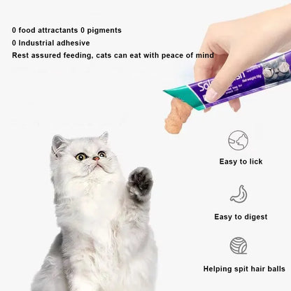 High quality  Mixed Flavor 30 Strips Cat Strips Young Cat Wet Food Pack Nutrition Abalone Tuna Chicken Formula Cat Liquid Snacks