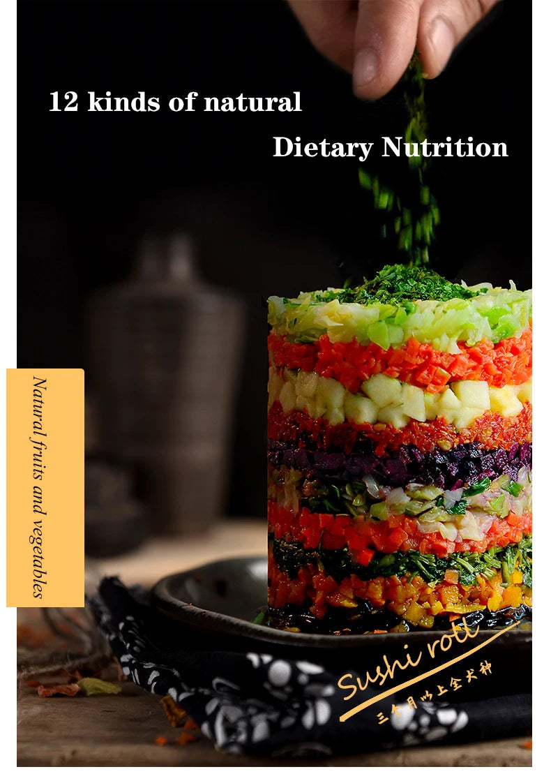 Pet snacks fruits and vegetables dried vegetables dog food mate mixed dehydrated freeze dried nutritious food
