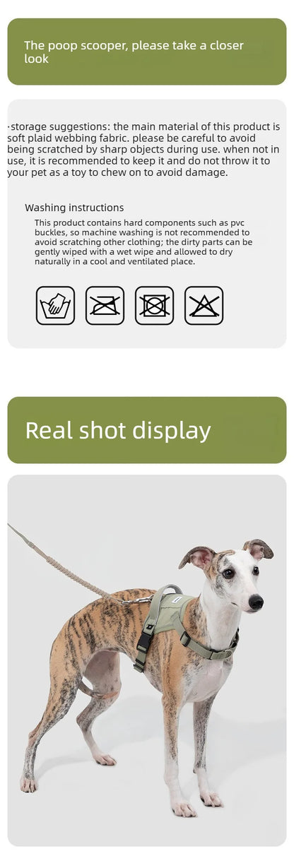 Multi-Functional Dog Leash Anti-Burst Shock Absorption Hands-Free Waist Shoulder Strap Adjustable 114-143cm for 40kg