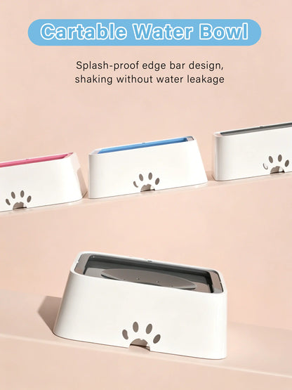 Floating Pet Bowl 1L Pet Water Dispenser ABS Plastic Pet Drinking Bowl Keeps Fur Dry for Long-Haired Pets Drinking Dispenser
