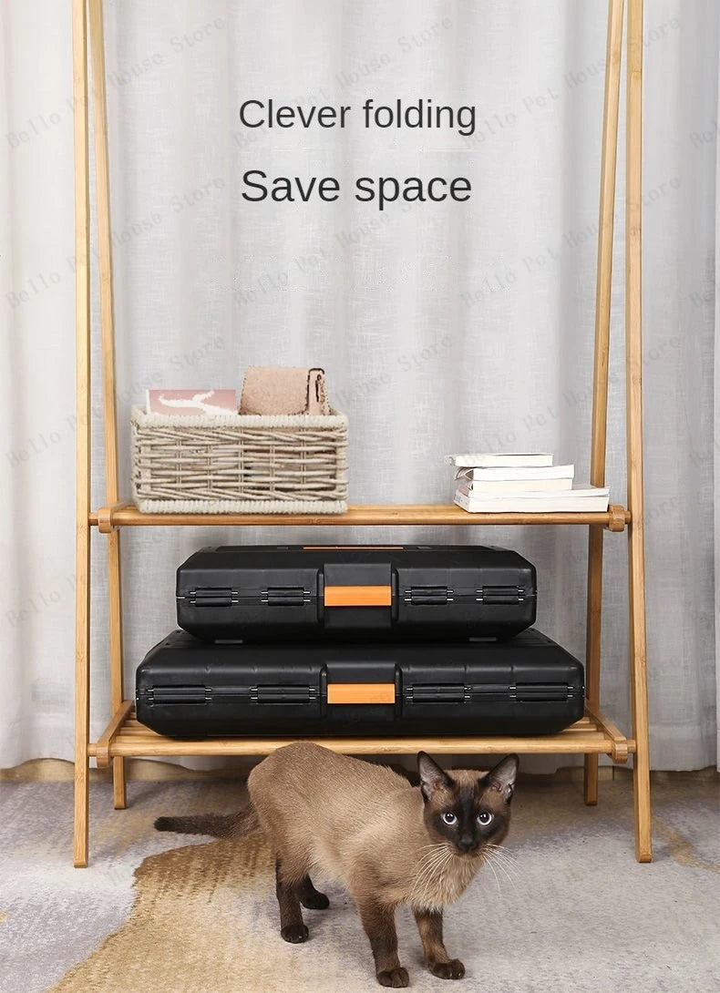 Portable foldable dog cage Oversized breathable pet airline box Car pet cage for traveling Multi-function foldable pet cage