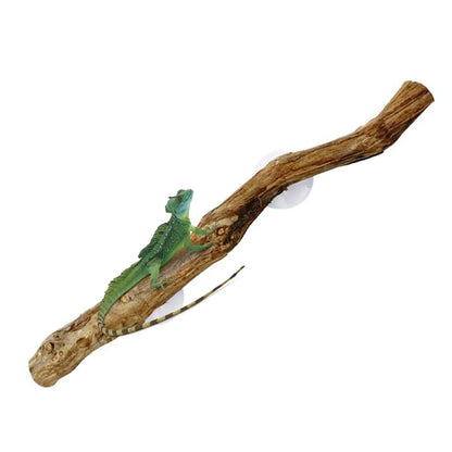 Reptile Branch Unique Bearded Dragon Branch Reptile Decor Wooden Tree Trunk Ornament Habitat Decorations Non-slip Climbing