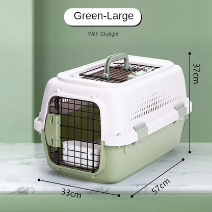 Sturdy Pet Airline Box Ventilated Dog Shipping Box Multi-purpose Cat Cage Portable Pet Transport Cage Pet Supplies