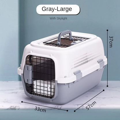 Sturdy Pet Airline Box Ventilated Dog Shipping Box Multi-purpose Cat Cage Portable Pet Transport Cage Pet Supplies