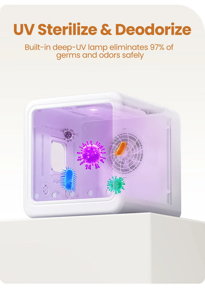 ROJECO 70L Smart Pet Dryer Box Automatic Temperature Control 360° Drying Ultra Quiet Pet Hair Grooming For Dog Cat Dryer 4 Speed