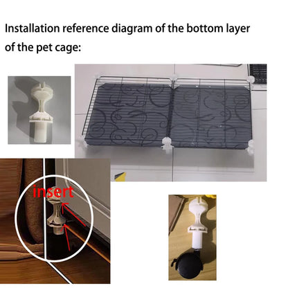 Rabbit Cage with Large Space for Home Use, Large Villa-Style Rabbit Nest with Toilet