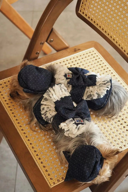Summer Dog Clothes Denim Jeans with Hat Dog Dress INS Style Small Girl Dog Clothing Couple Pet Outfit Puppy Costume Overalls