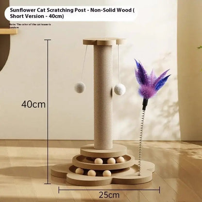 Funny Sisal Cat Scratching Board Cat Climbing Frame Turntable Wear-Resistant Scratching Board Toy Cat Grab Column Cat Supplies