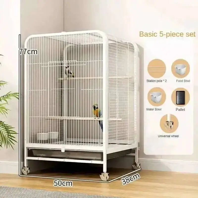 Villa Cage Large Breeding Bird Bird Tiger Skin Parrot Cage Xuan Phoenix Parrot Cage Hachiko Luxury Large Special