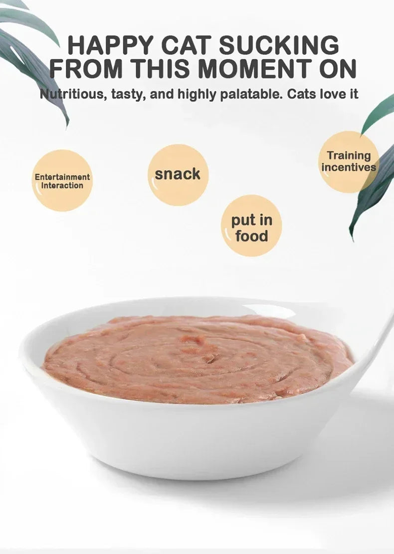 45-Piece Value Pack Cat SticksCat Snacks with Nutrients for Weight GainMoist Food Suitable for Adult KittenHydrating Meat Sticks