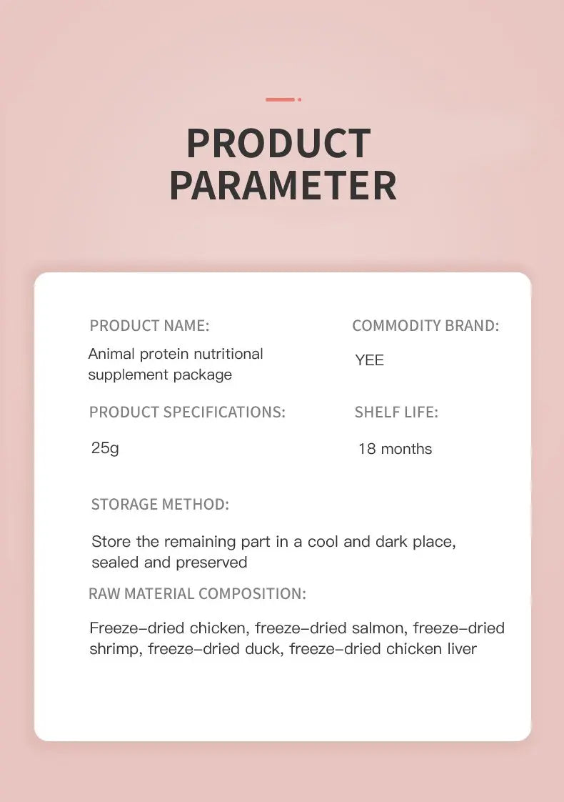 Hamster Snacks Freeze-dried Chicken Breast Freeze-dried Cat Dog Nutritional Snacks Wholesale High Protein Pet Snacks